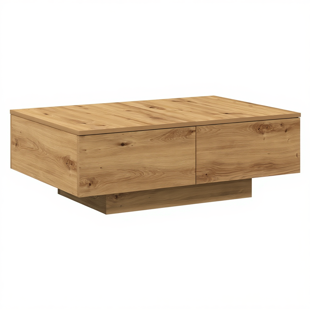 Table basse en bois Japandi avec rangements | Sora