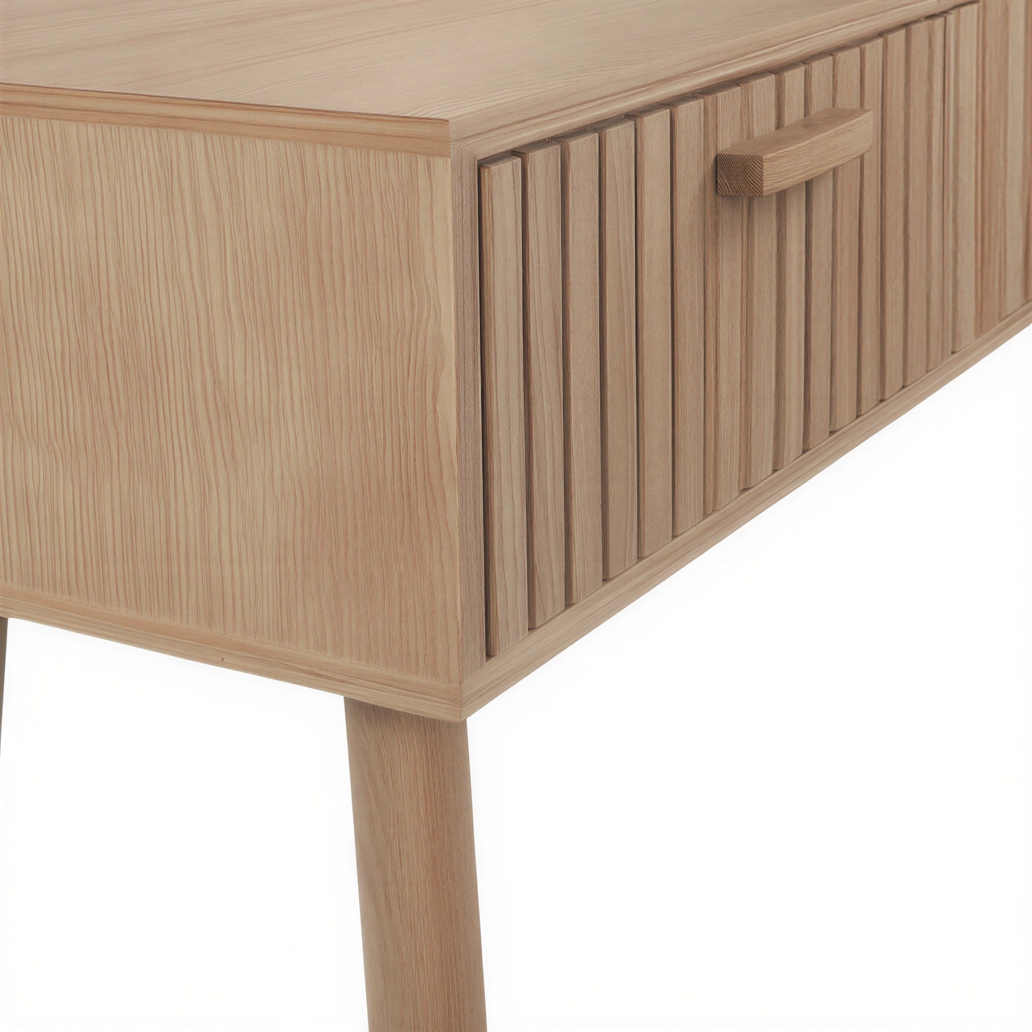 Console cannelée Japandi en bois | Kaze
