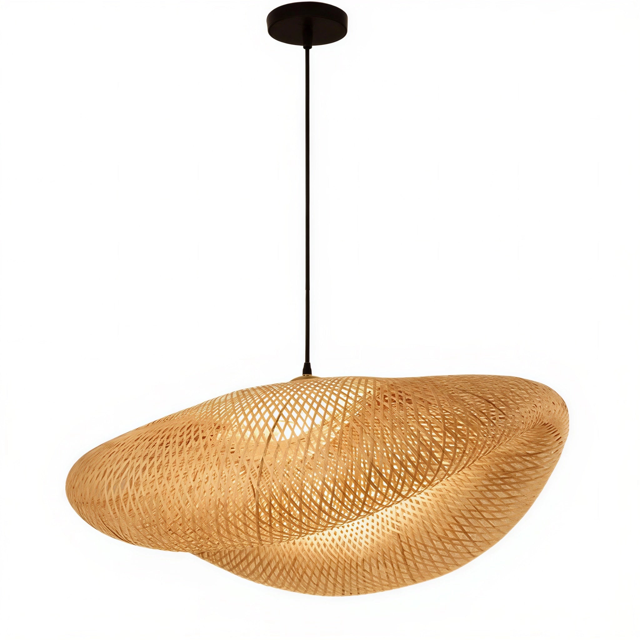 Suspension vague Japandi en rotin | Yume