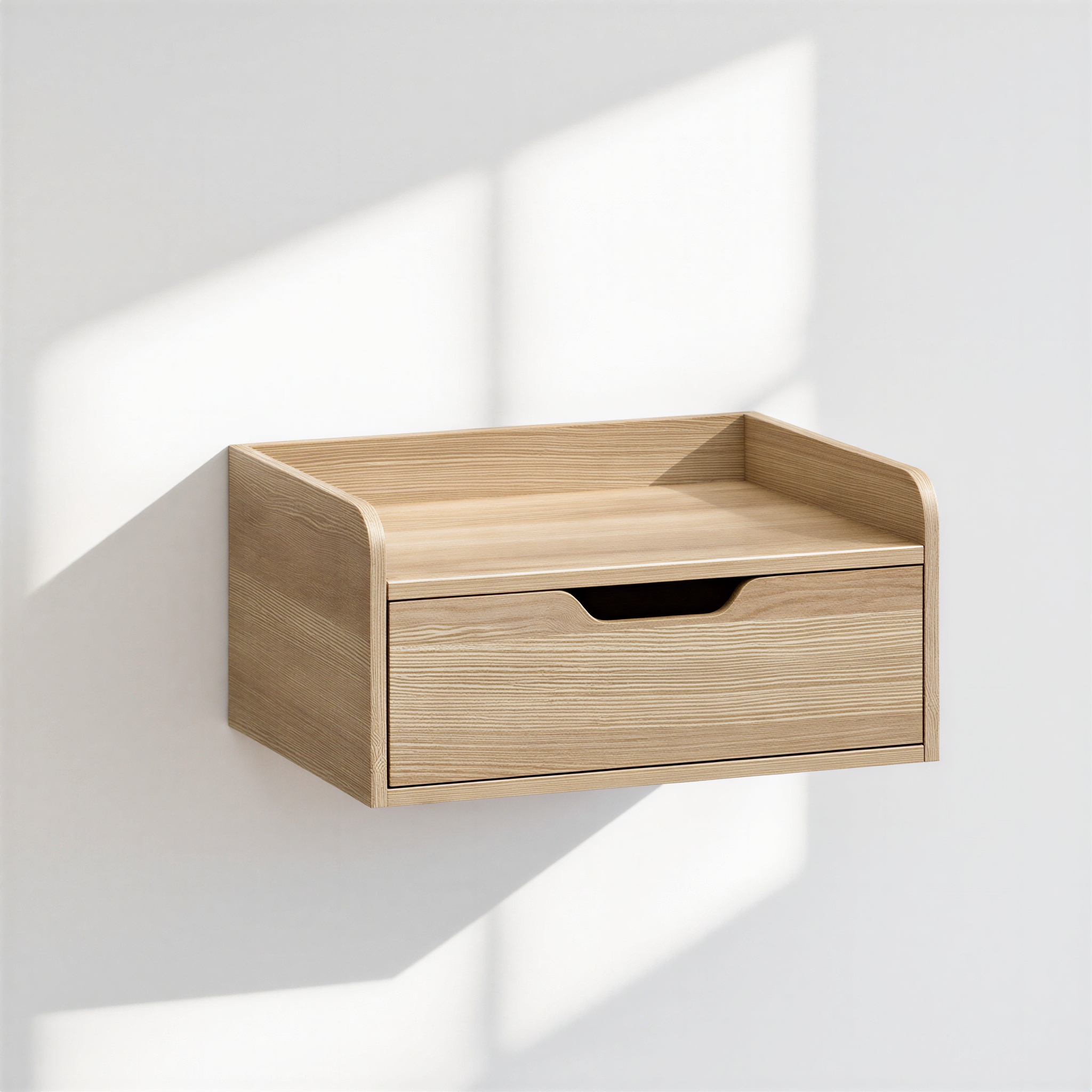 Lot de 2 tables de chevet flottantes Japandi en bois  | Sven